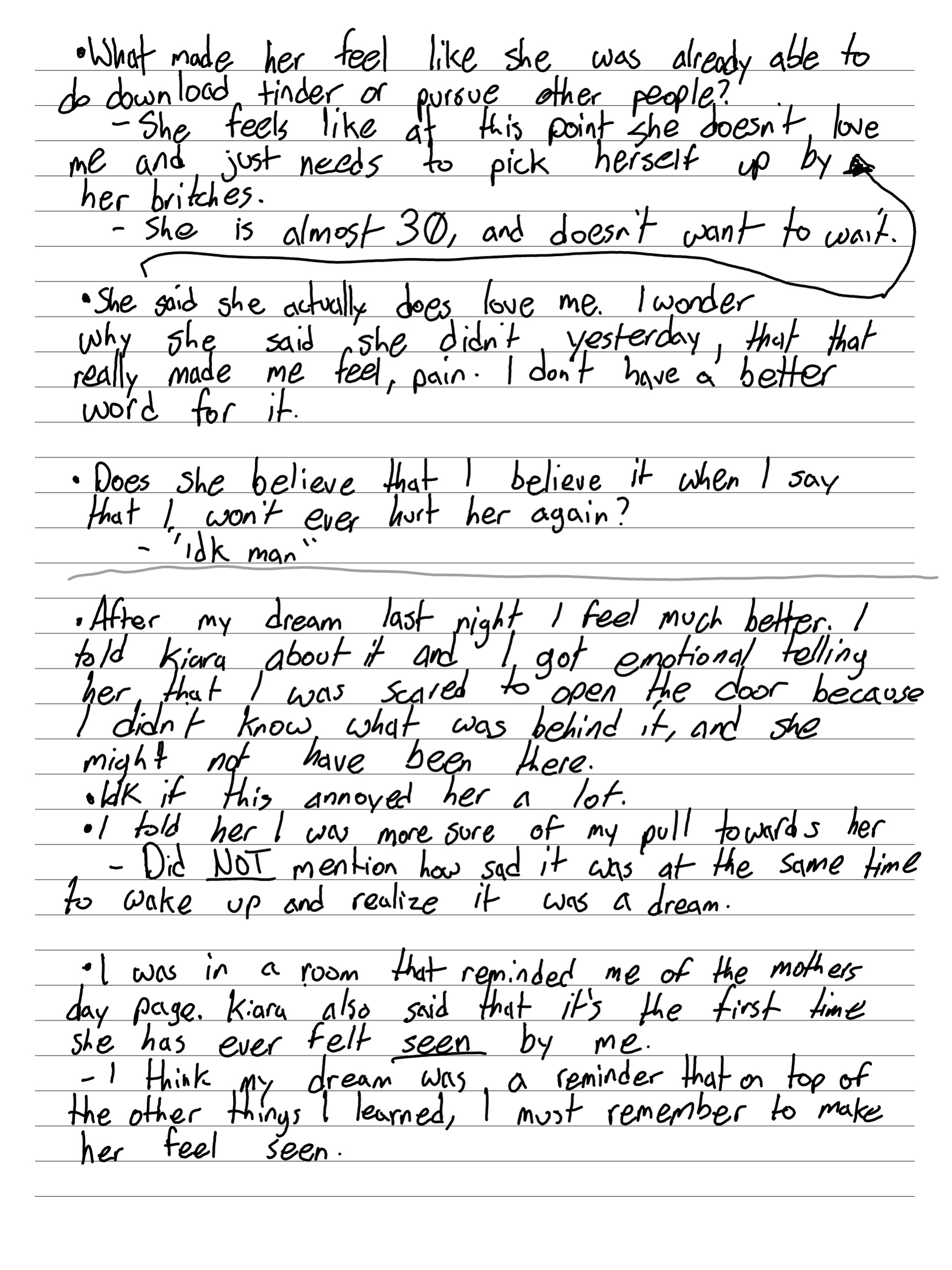 Handwritten Do Better notes.